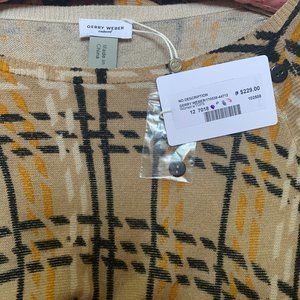New Gerry Weber Casual Plaid Pullover sweater